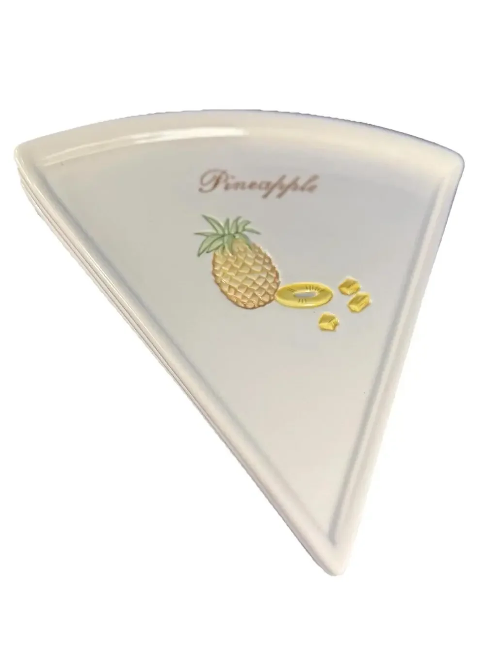 Pottery Barn Pizza Slice Plate Set of 6 Vegetable Appetizer Serving Trays